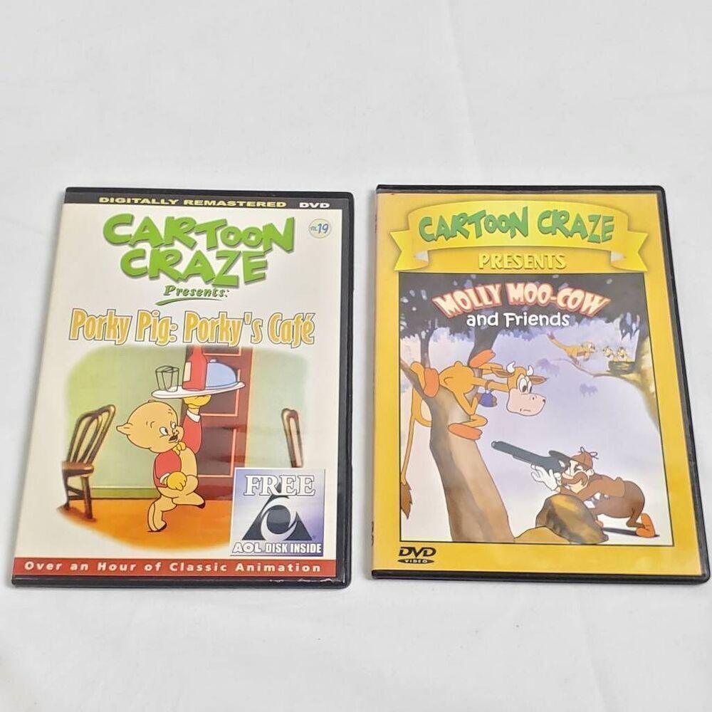 Cartoon Craze DVD Lot (Porky Pig’s Café & Molly Moo-Cow) Classic Animation